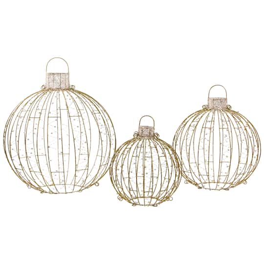 LED Lighted Christmas Yard Decoration Ornaments Set, 3ct.